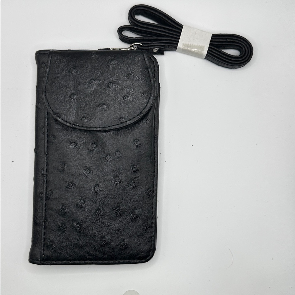 Black Textured wallet Bag